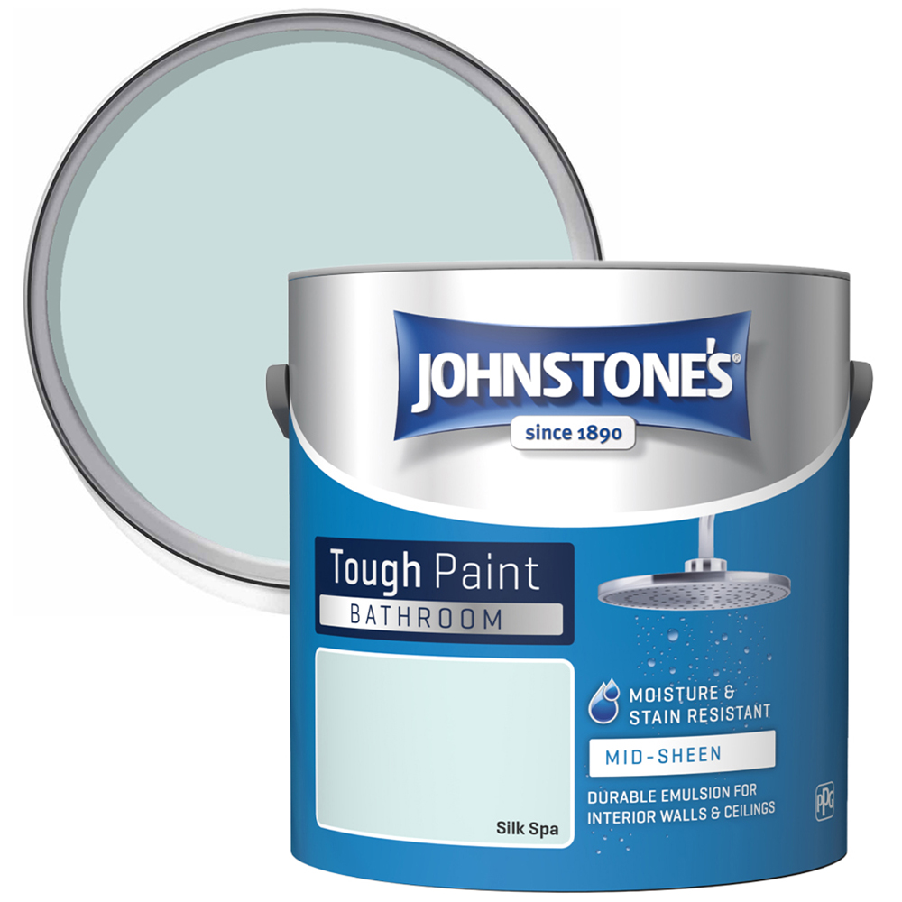 Johnstone's Bathroom Silk Spa Mid Sheen Emulsion Paint 2.5L Image 1