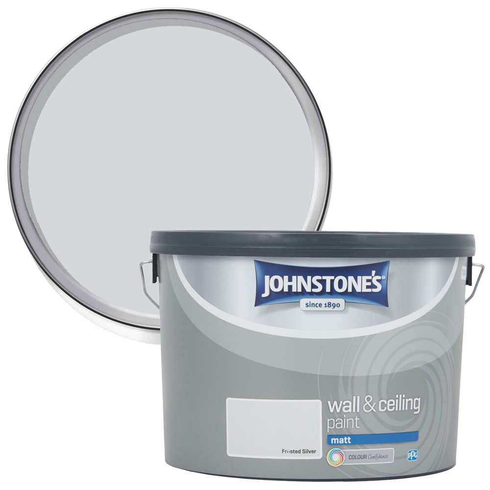 Johnstone's Wall & Ceiling Frosted Silver Matt Paint 10L Image 1