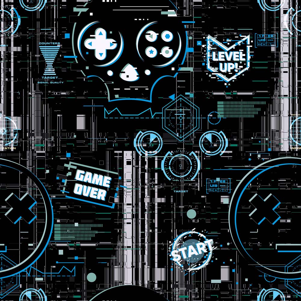 Arthouse Gaming Glitch Multicolour Wallpaper Image 1