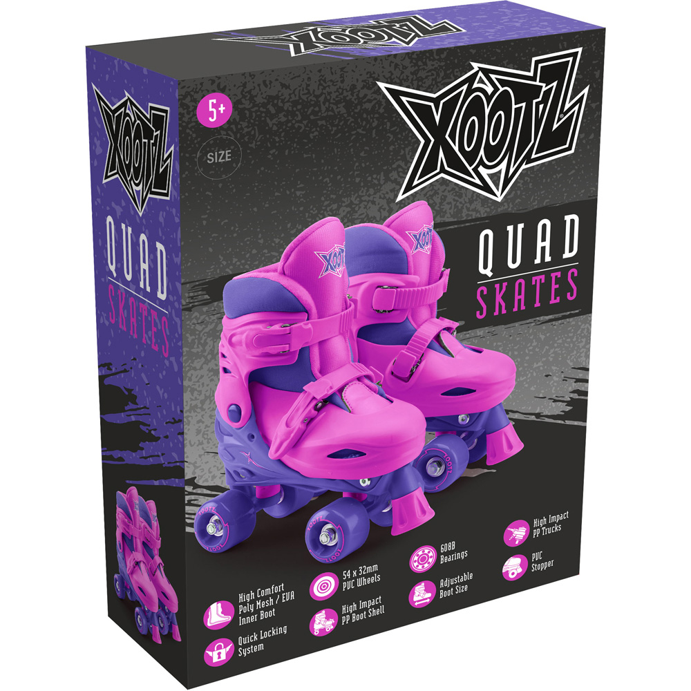 Xootz Purple Kids Quad Skates Size 13-3 Image 6