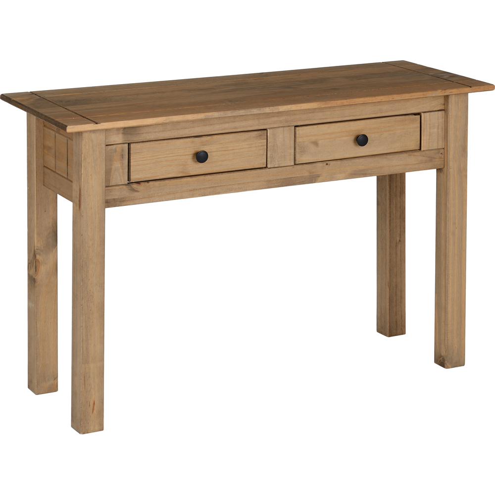 Seconique Panama 2 Drawer Natural Wax Console Table Image 2