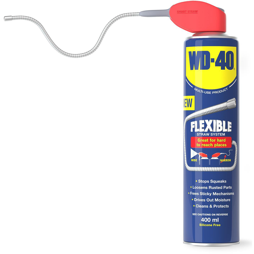 WD-40 Multi-Use Lubricant Aerosol Spray with Flexible Metal Straw 400ml 2 Pack Image 5