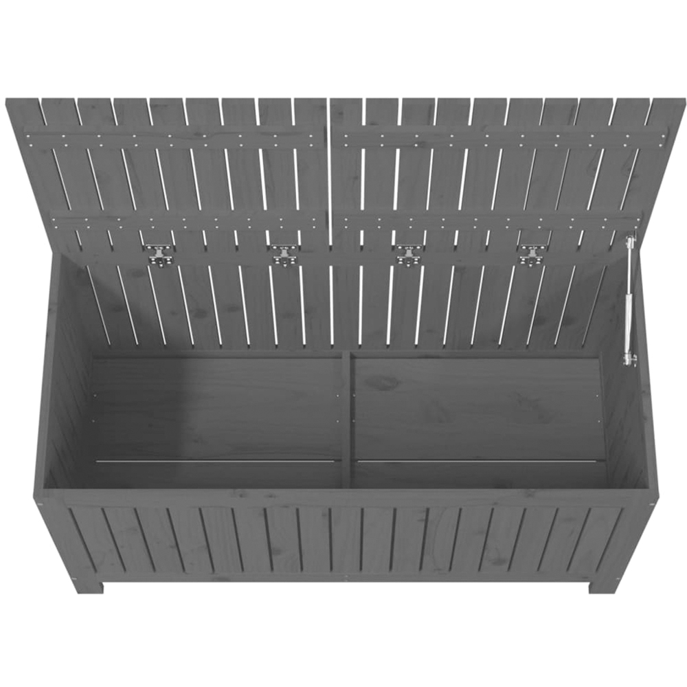 vidaXL 64 x 121 x 55cm Grey Pine Wood Garden Storage Box Image 7