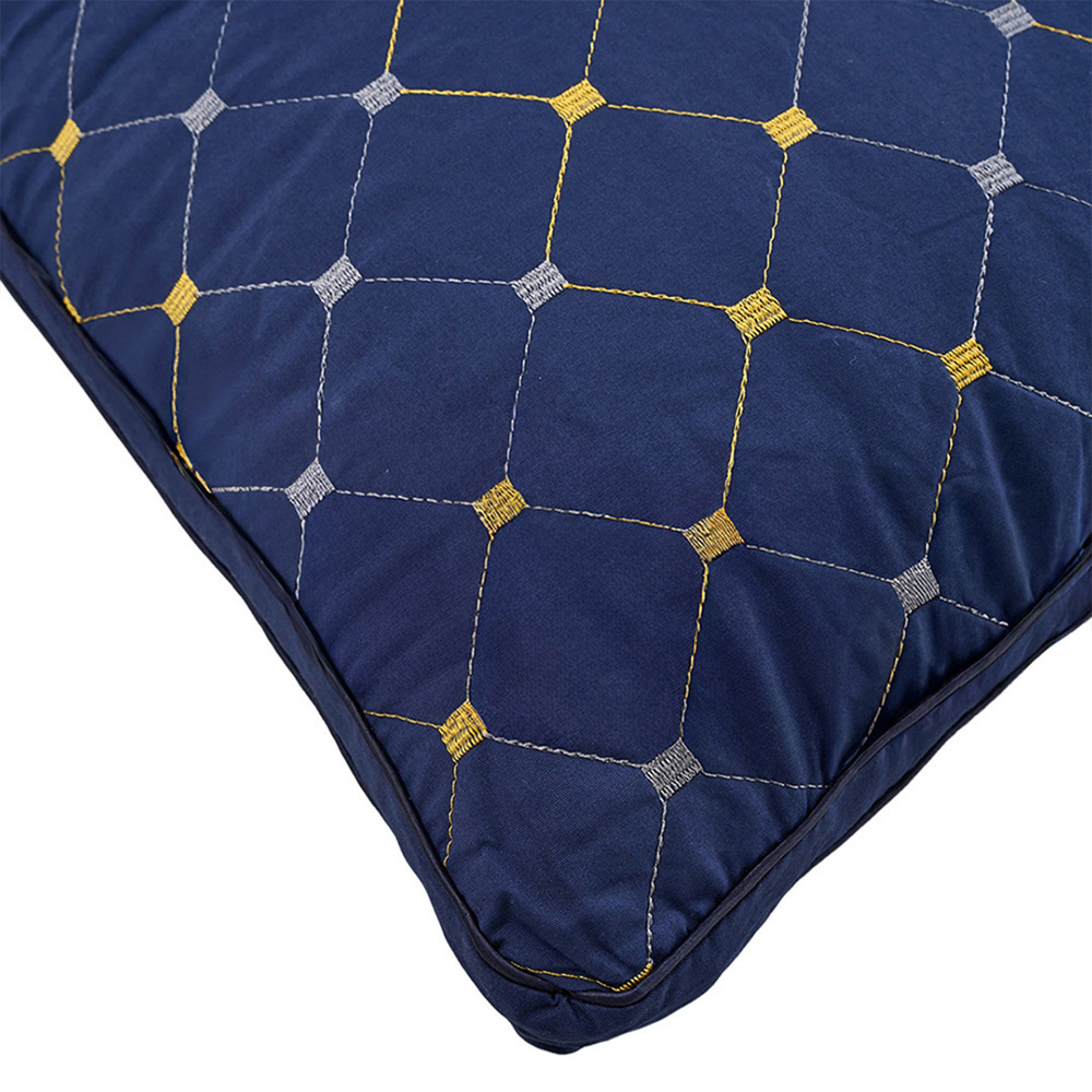 Living and Home Dark Blue Geometric Polyester Supportive Pillow Insert 74 x 48cm Image 5