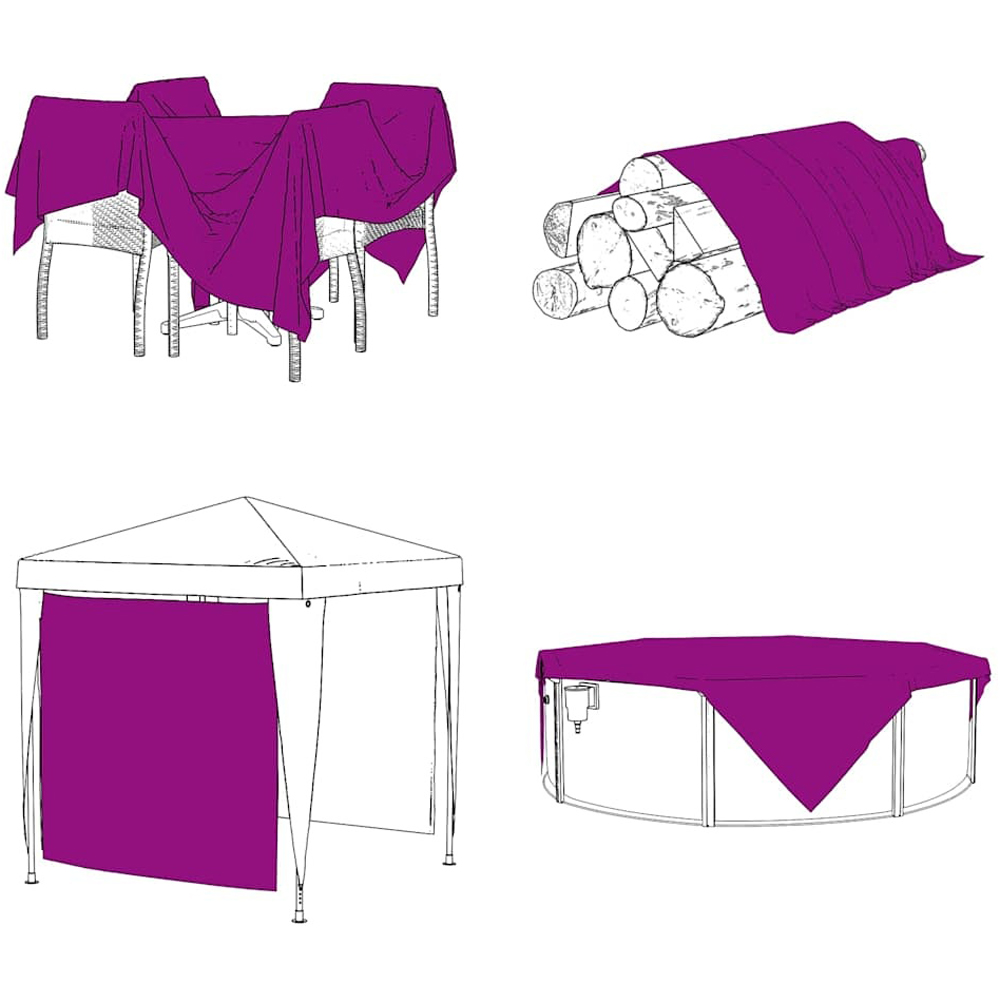 Walplus Clear Tarpaulin with Eyelets 1 x 3m Image 9