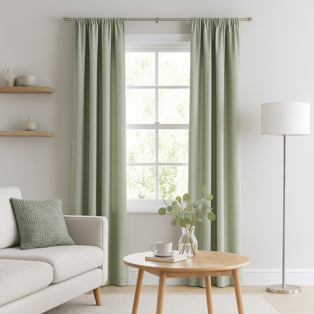 Harbour Housewares 83-120cm Extendable Brushed Nickel Metal Curtain Pole Kit Image 3