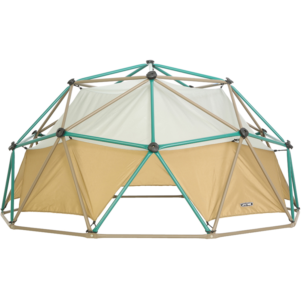 Lifetime Products Tan Brown and Green Climbing Dome with Canopy 152cm Image 1