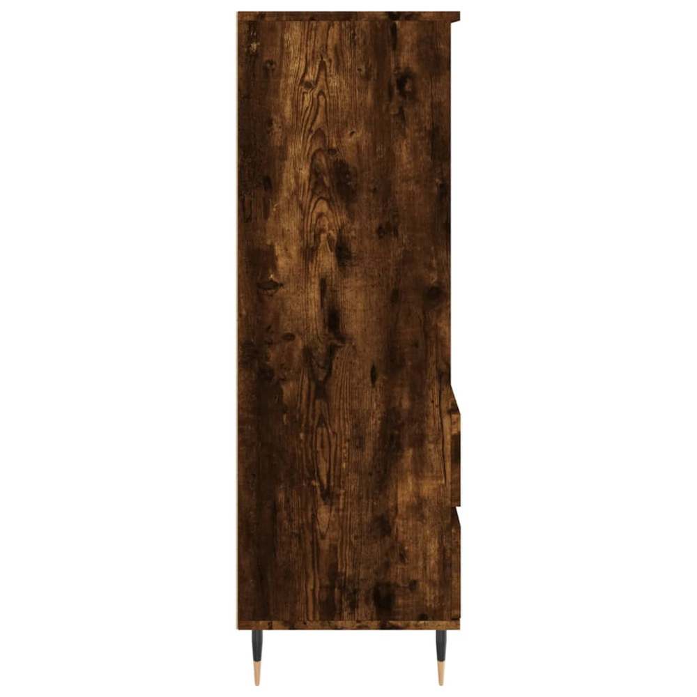 vidaXL 2 Drawer 3 Shelf Smoked Oak Highboard Image 7