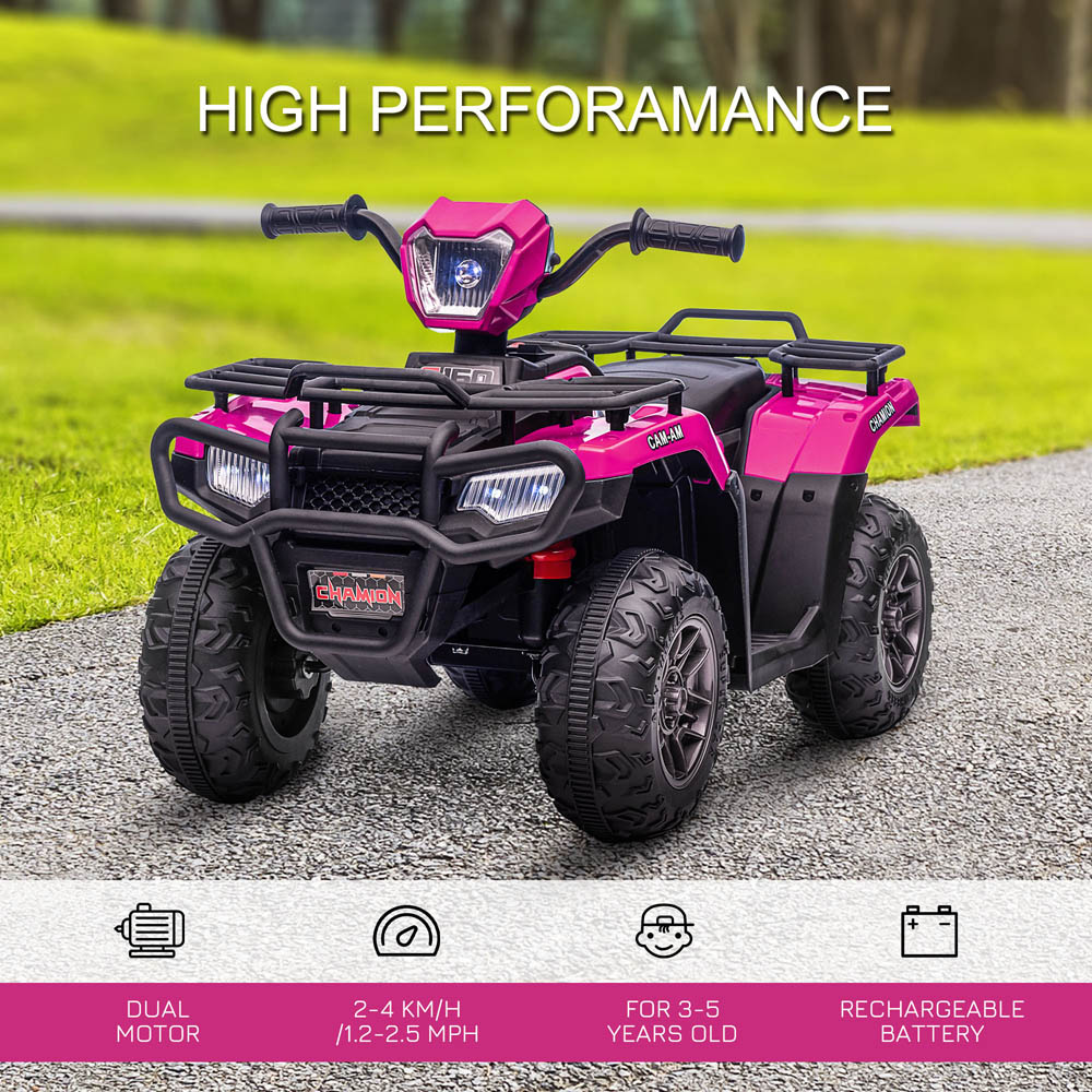 Tommy Toys Ride On Electric Quad Bike Pink 12V Image 2