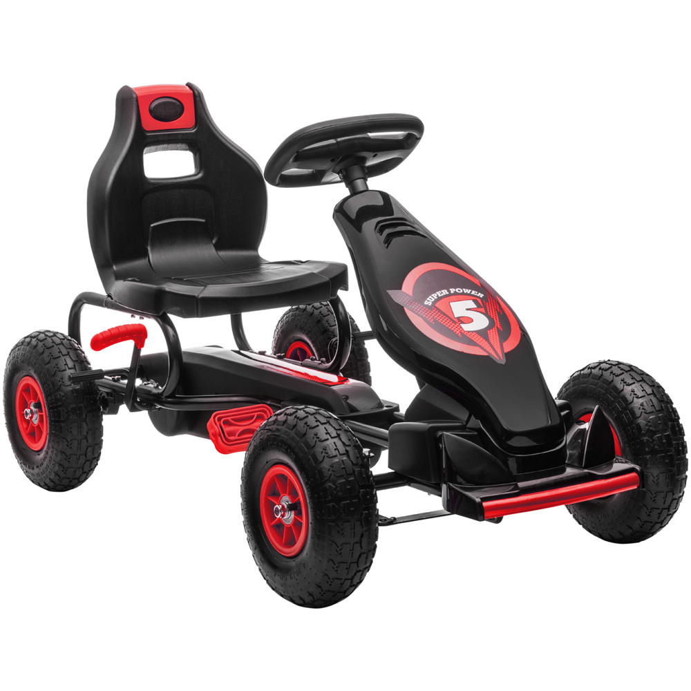 Tommy Toys Kids Pedal Go Kart with Adjustable Seat Red Image 1