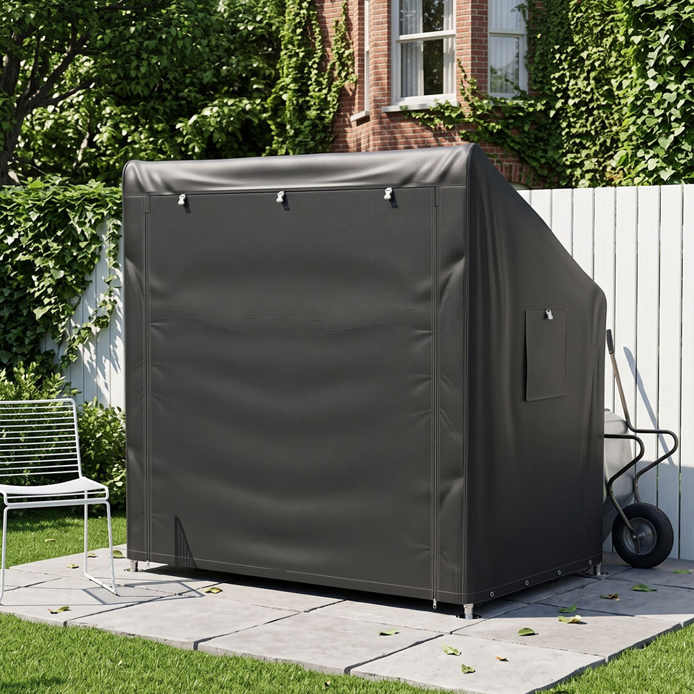 Living and Home 6 x 4ft Black Garden Storage Shed Image 2