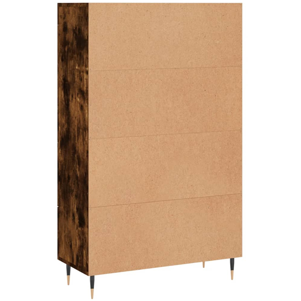 vidaXL 2 Door Single Drawer Smoked Oak Highboard Image 8
