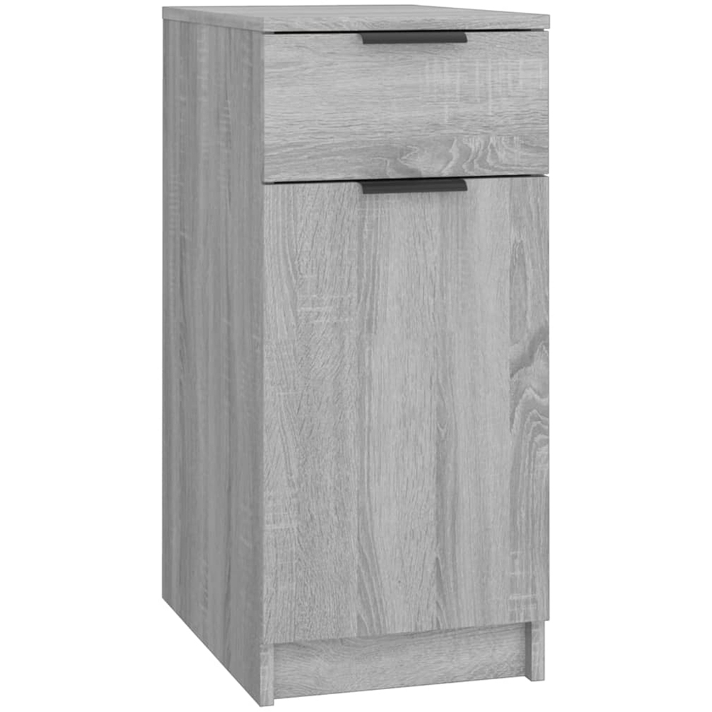 vidaXL Single Door Single Drawer Grey Sonoma Desk Cabinet Image 2