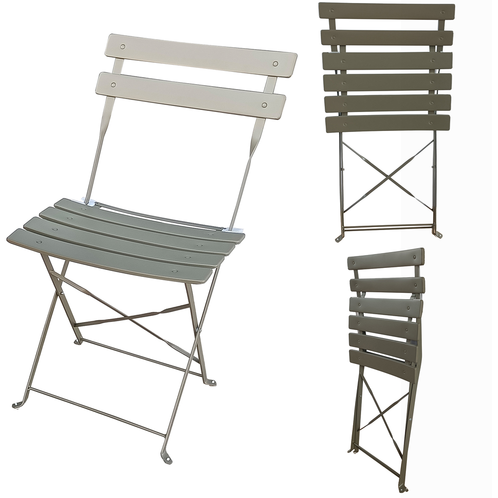 Florence 2 Seater Metal Foldable Bistro Set Image 4