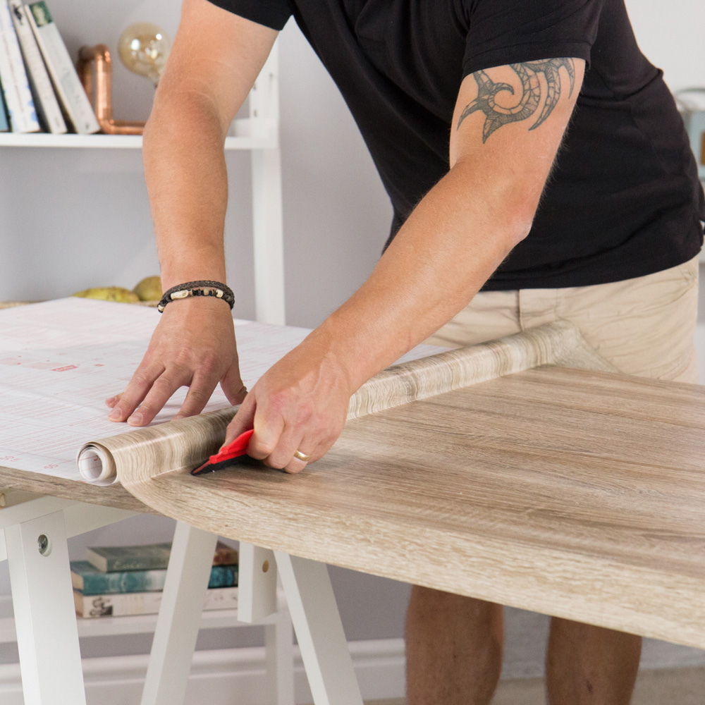 d-c-fix Sonoma Oak Light Sticky Back Plastic Vinyl Wrap Film 67.5cm x 2m 5 Pack Image 3