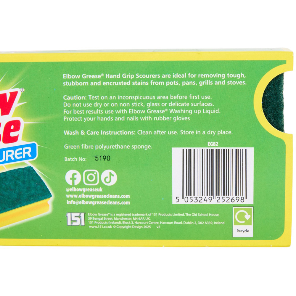 Pack of Four Elbow Grease Handgrip Scourers Image 3