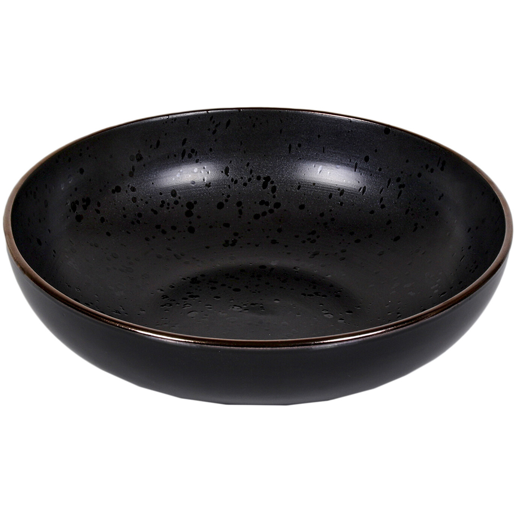 Kaiseki Black Speckle Stoneware Serving Bowl Image