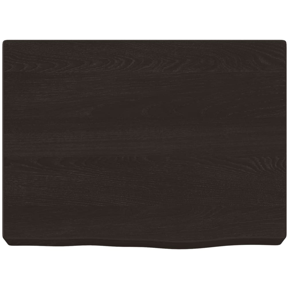 vidaXL 40 x 30 x 6cm Dark Brown Treated Solid Wood Oak Wall Shelf Image 3