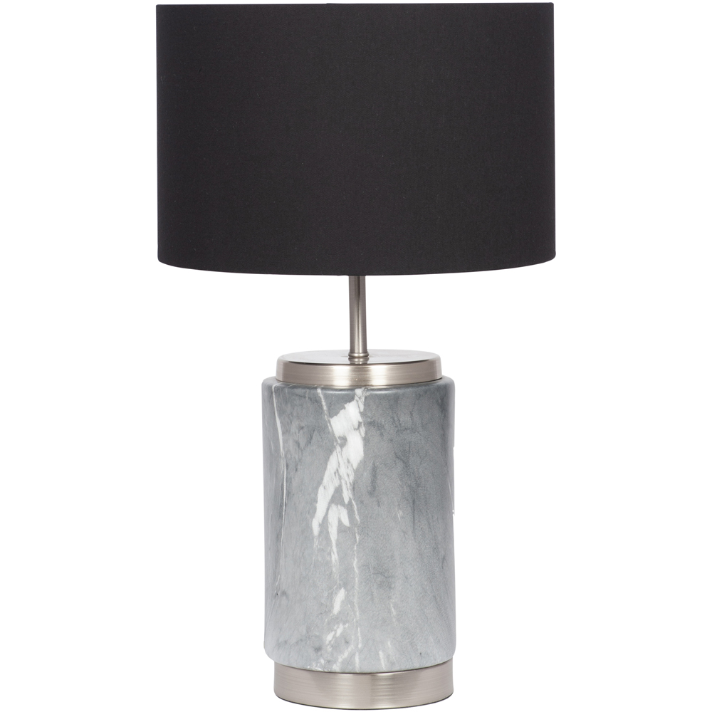 Pacific Lifestyle Carrara Grey Marble Effect Ceramic Table Lamp Image 1