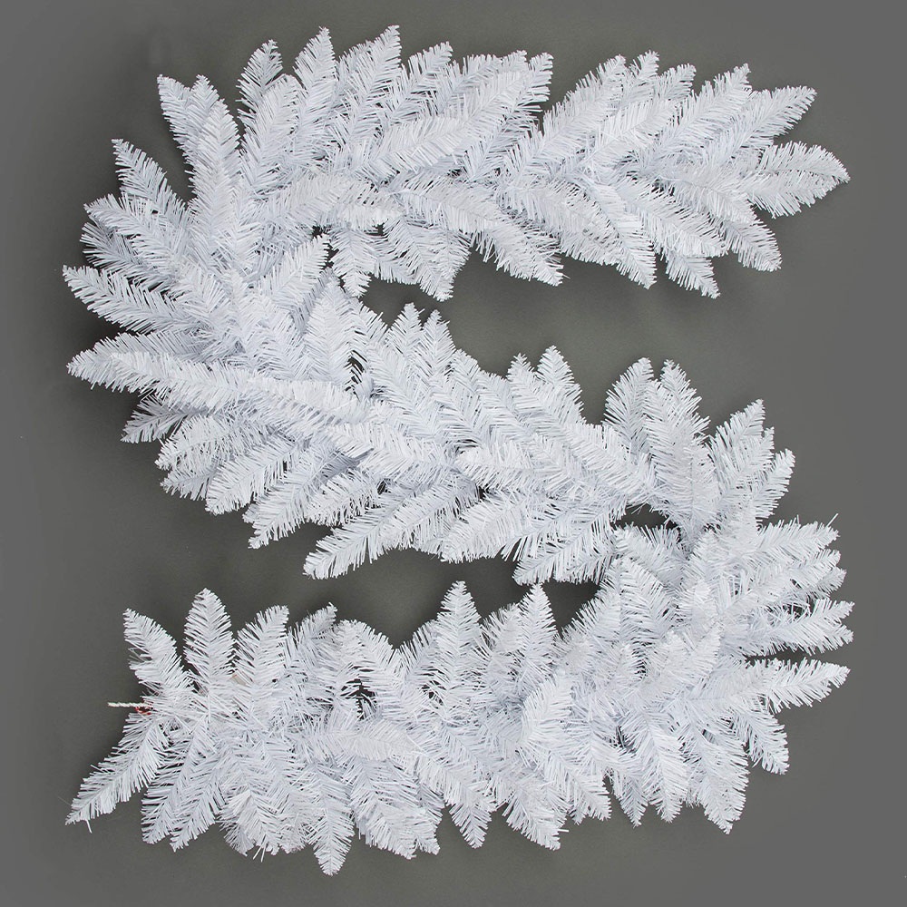 Shatchi Imperial Pine White Christmas Garland Image 2