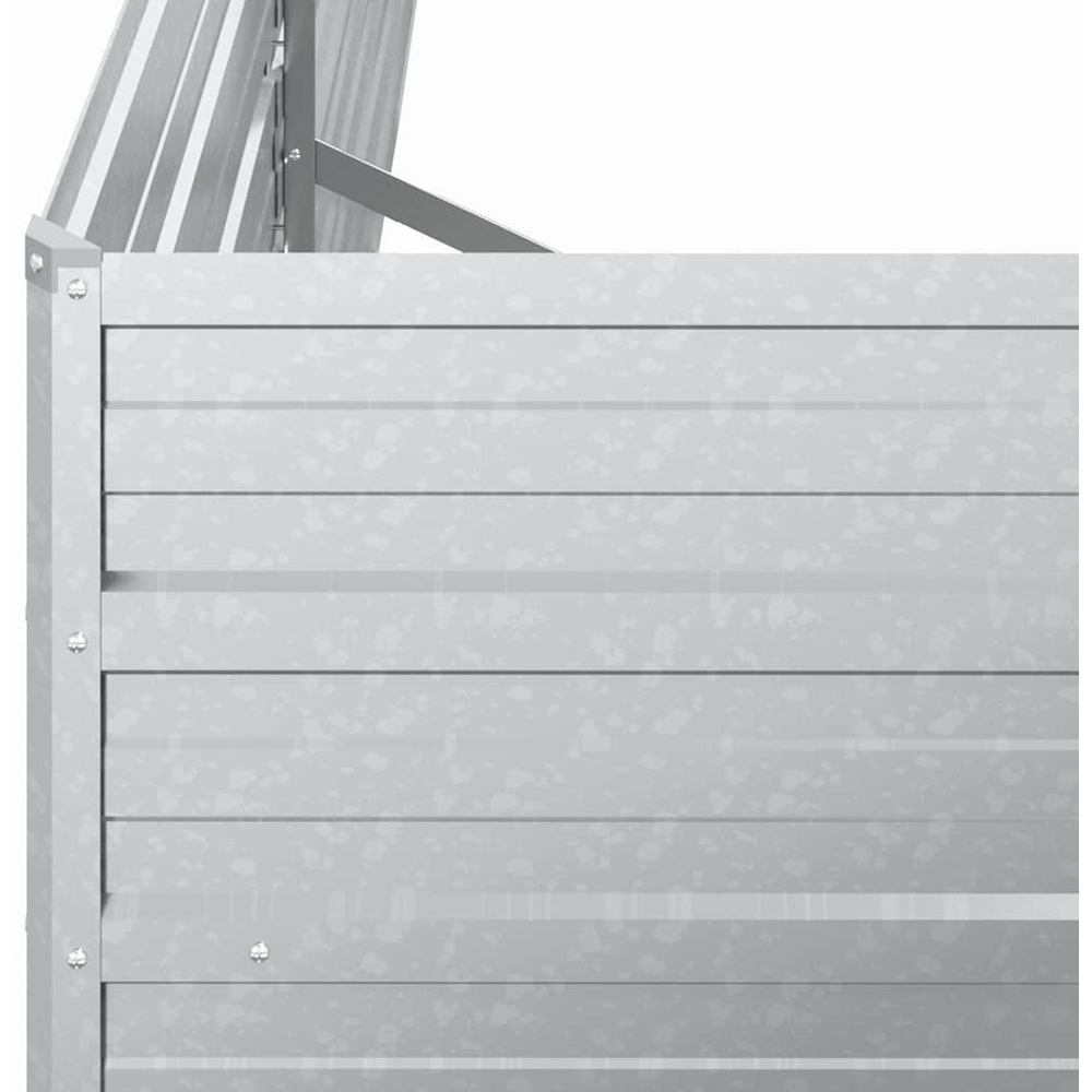 vidaXL Silver Galvanised Steel Raised Garden Bed 160 x 80 x 45cm Image 5