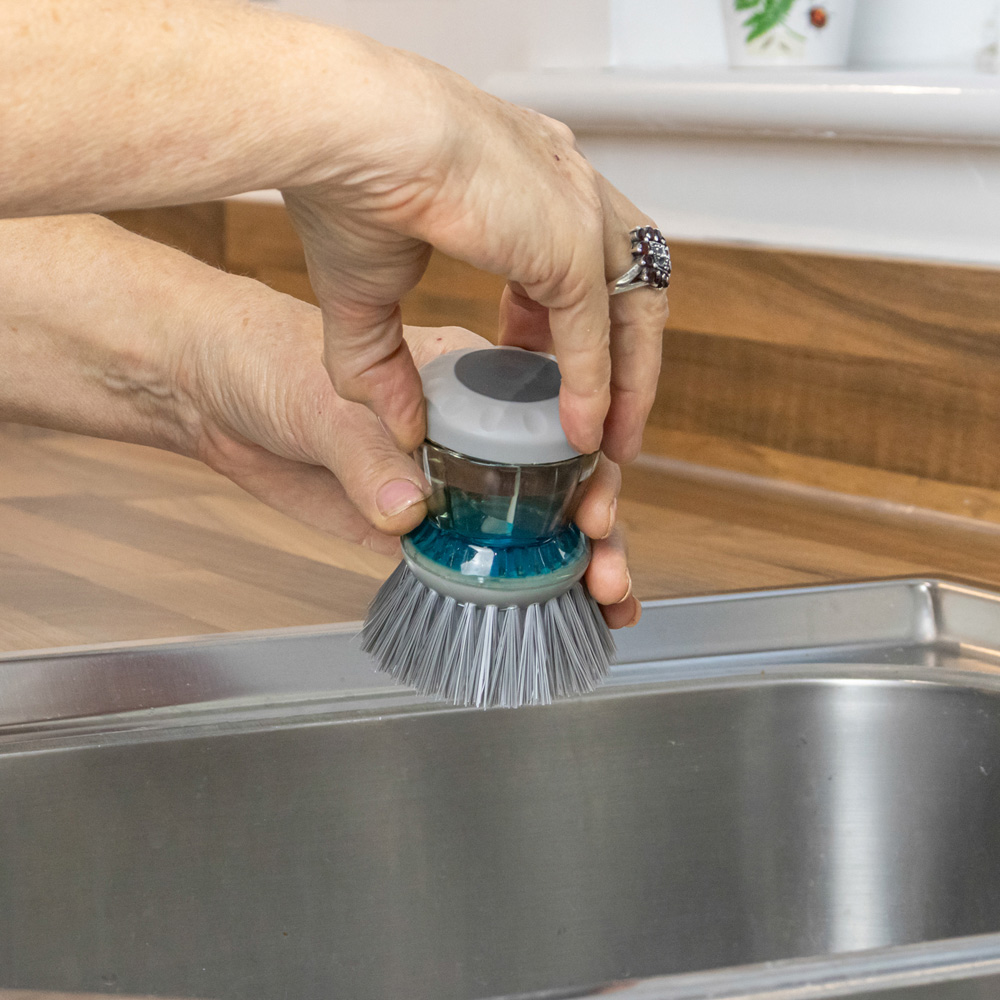 JVL Kitchen Soap Dispenser Scrubbing Brush Image 6