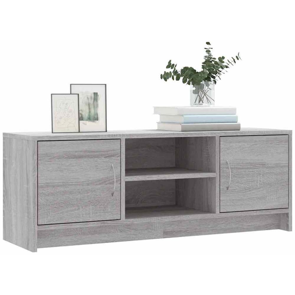 vidaXL 2 Door 2 Shelf Grey Sonoma TV Cabinet Image 3