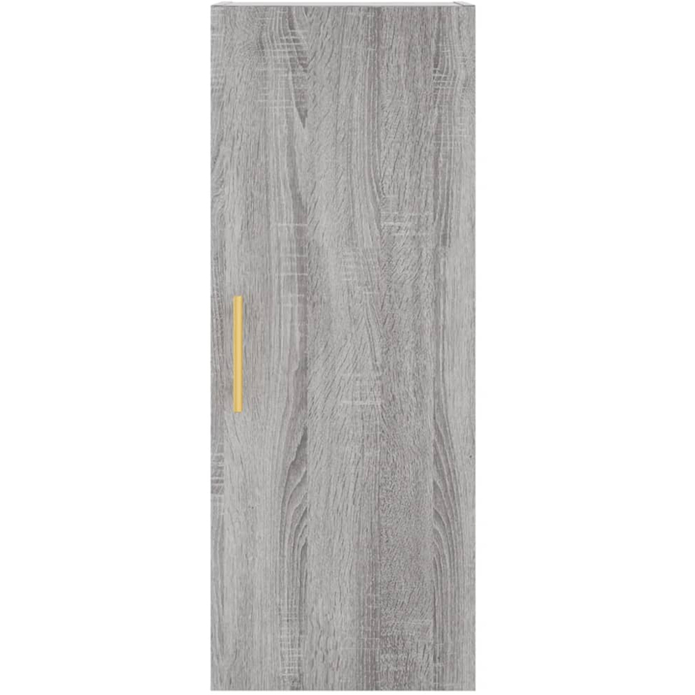 vidaXL Single Door 2 Drawer 2 Shelf Grey Highboard Image 6