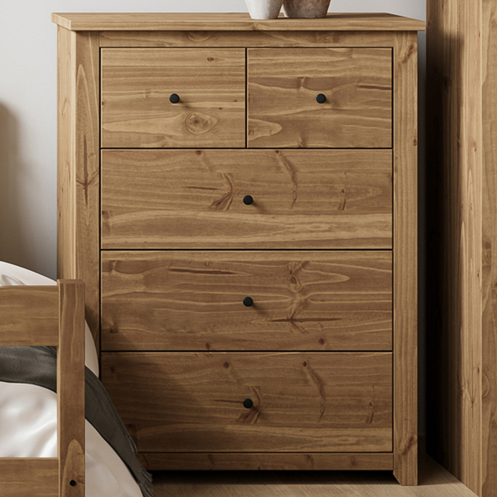 Havana 5 Drawer Pine Chest of Drawers Image 1