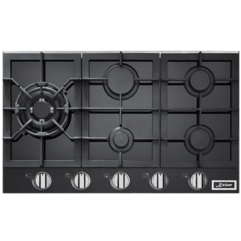 Kaiser Avantgarde Pro Black Glass Gas Hob 86cm Image 1