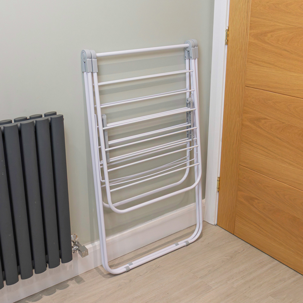 JVL White Winged Clothes Airer 13m Image 8