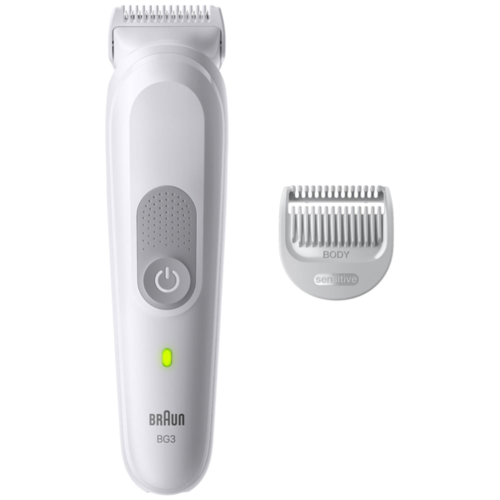 Braun Series 3 BG3500 Grey Waterproof Body Groomer with 2 Grooming Tools Image 2