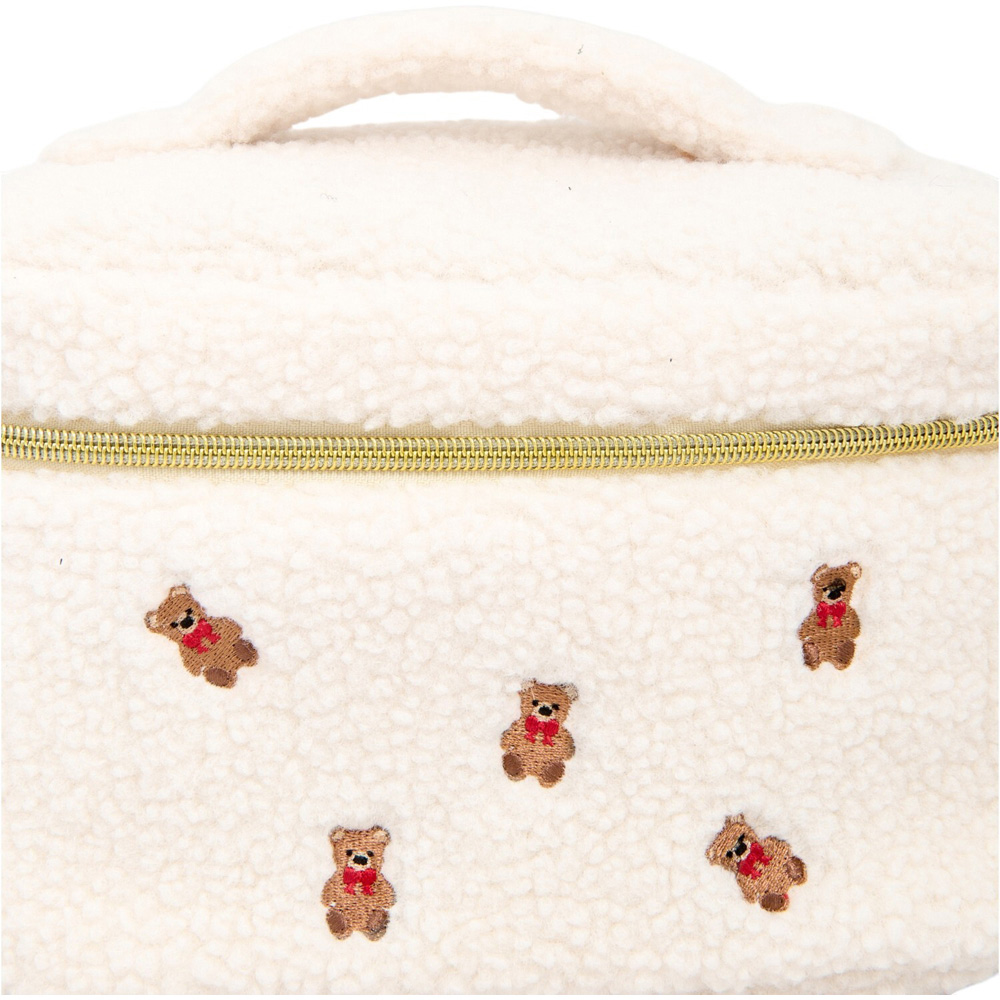 Teddy Bear Makeup Case White Image 3