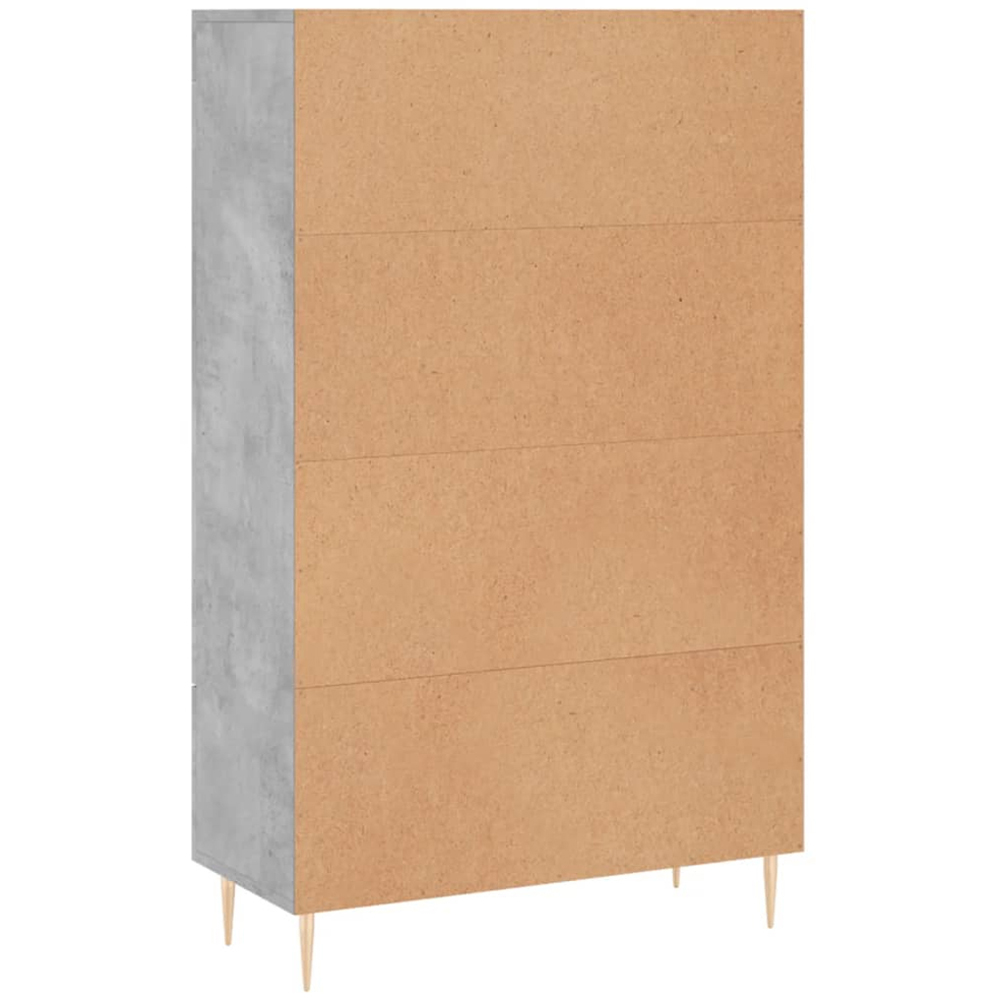 vidaXL 2 Door Single Drawer Concrete Grey Small Highboard Image 8