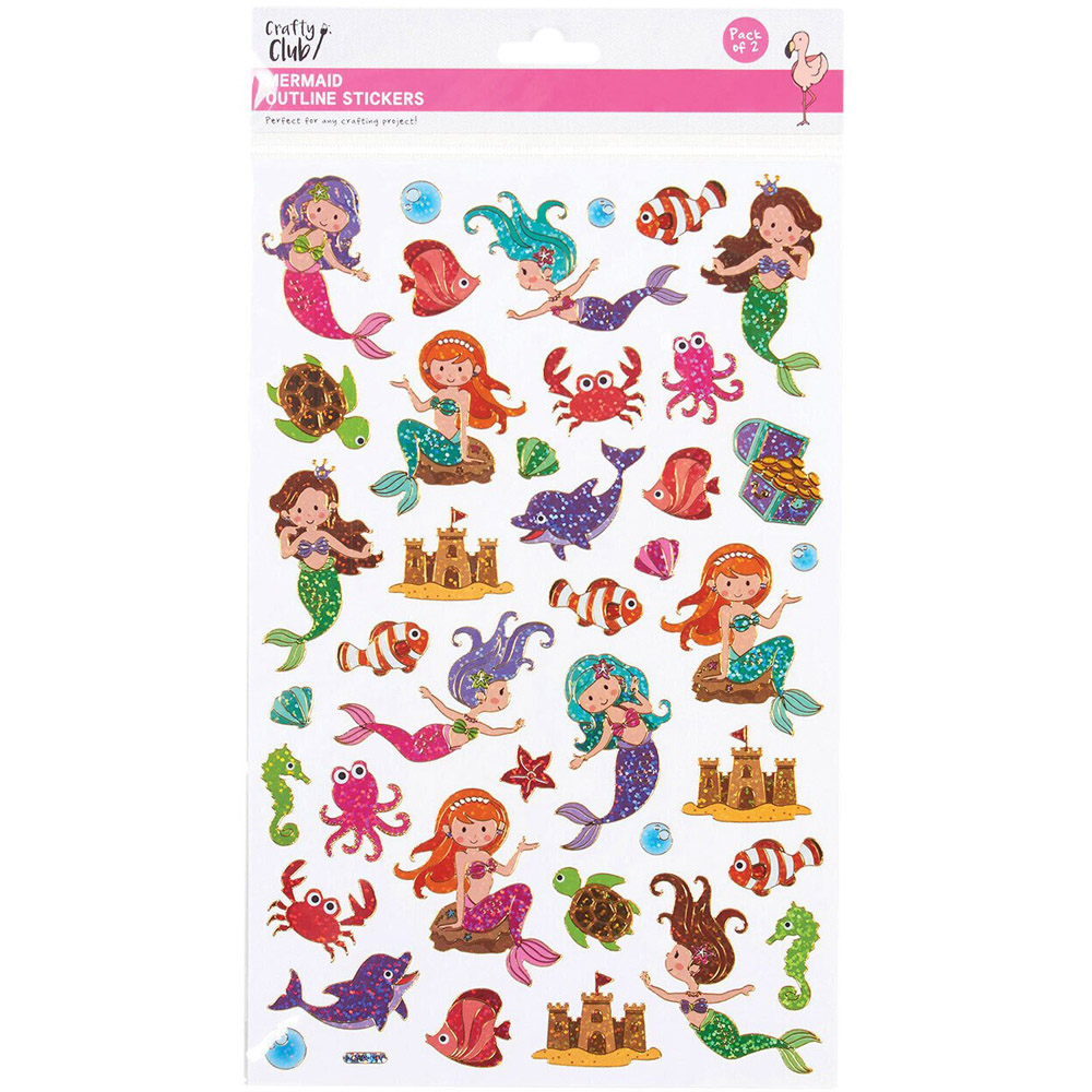 Crafty Club Pack of Two Mermaid Stickers Image