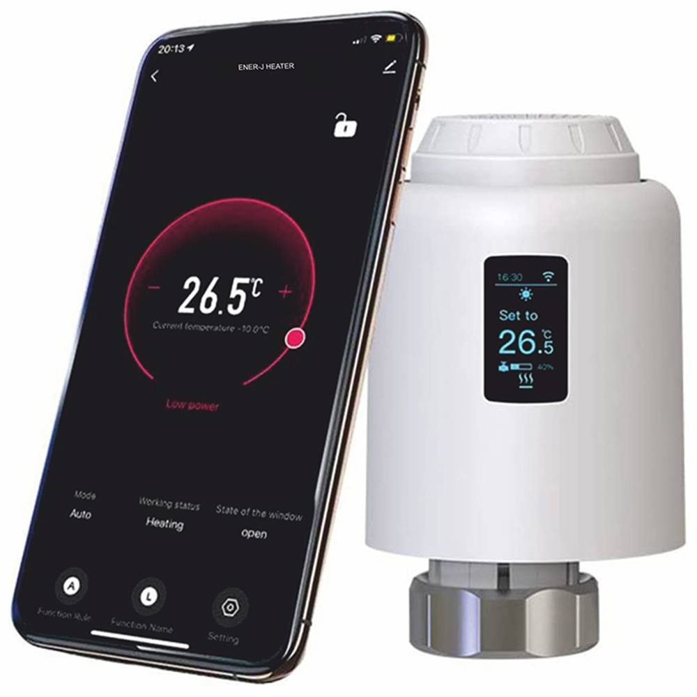 ENER-J Wi-Fi Smart Thermostatic Radiator Valve with Screen 4 Pack Image 4