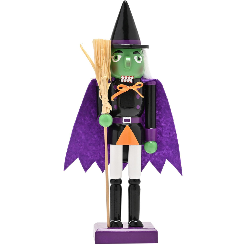 Hocus Pocus Halloween Wooden Nutcracker Witch Image 1