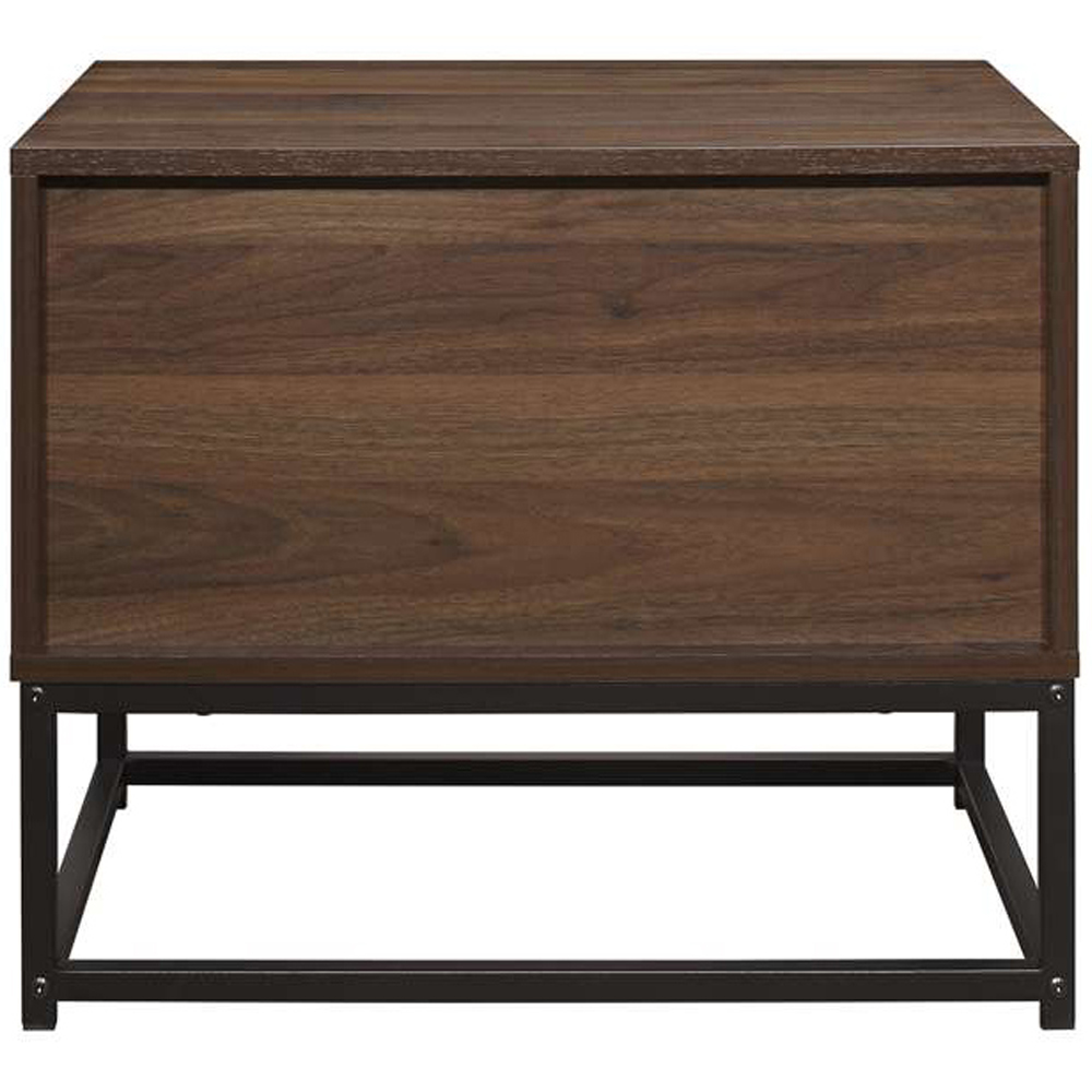Houston 2 Drawer Walnut Wood Bedside Table Image 5