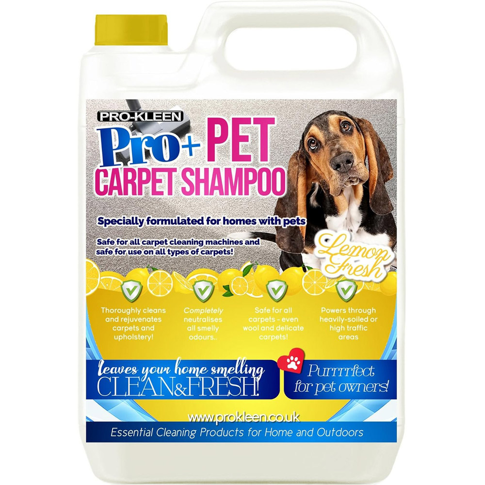 Pro-Kleen Pro Plus Lemon Fresh Pet Carpet Shampoo 5L Image 1