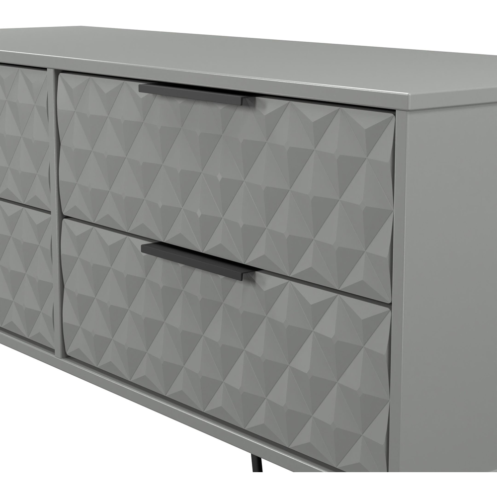 Crowndale Harlequin 4 Drawer Dusk Grey Bed Box Ready Assembled Image 5