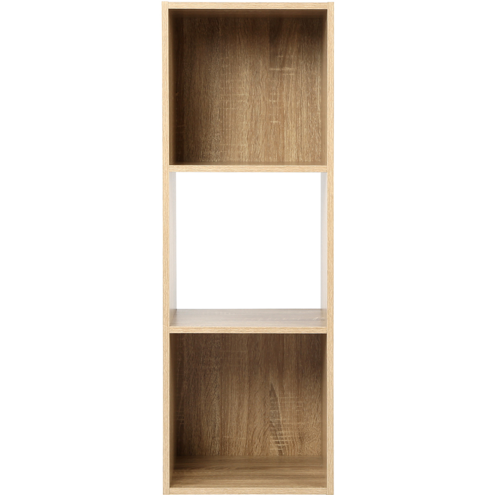Jane 3 Shelf Oak Cube Storage Unit Image 2