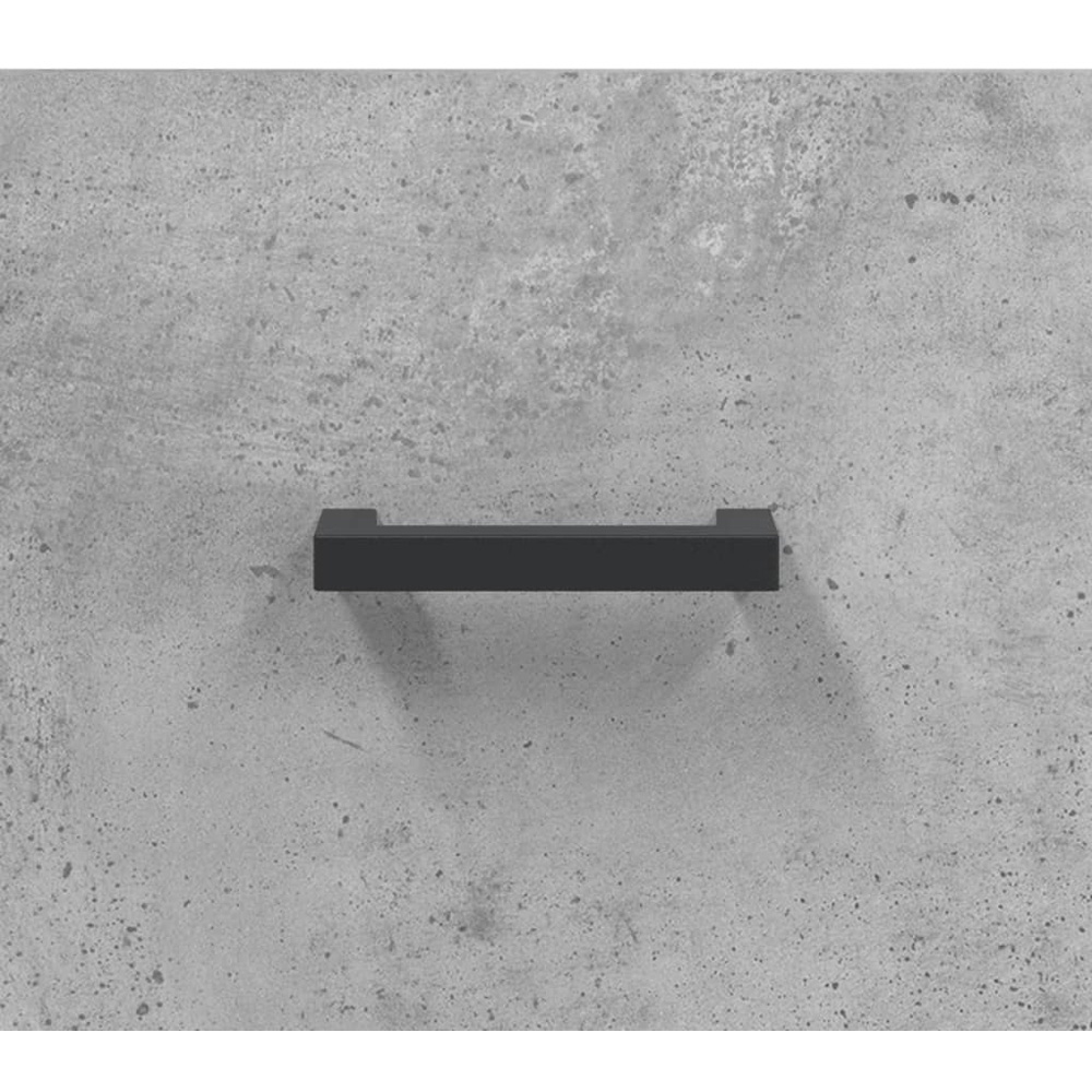 vidaXL Single Door 3 Drawer Concrete Grey Highboard Image 9