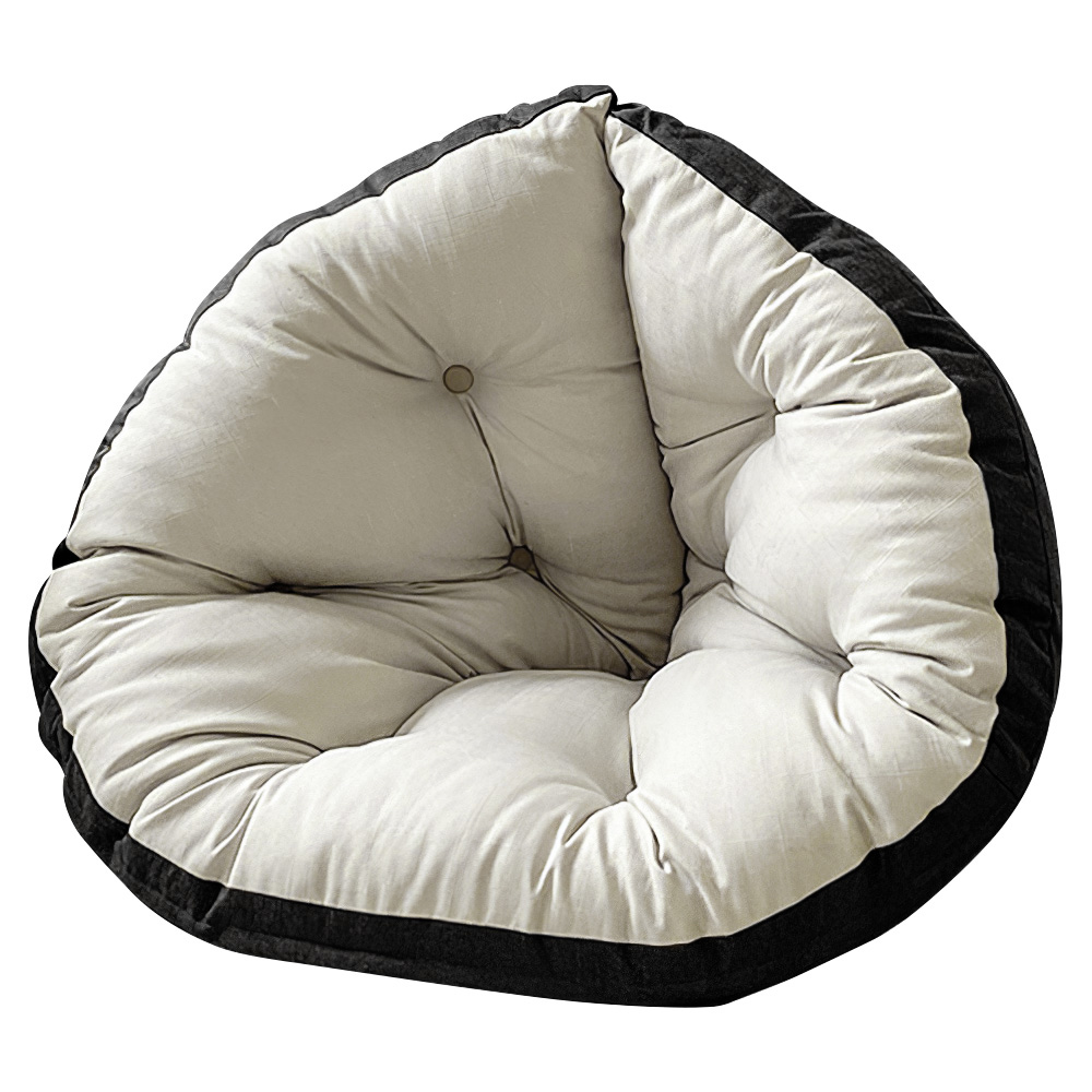 Living and Home Black and Beige Hanging Swing Chair Seat Cushion 73 x 125cm Image 1