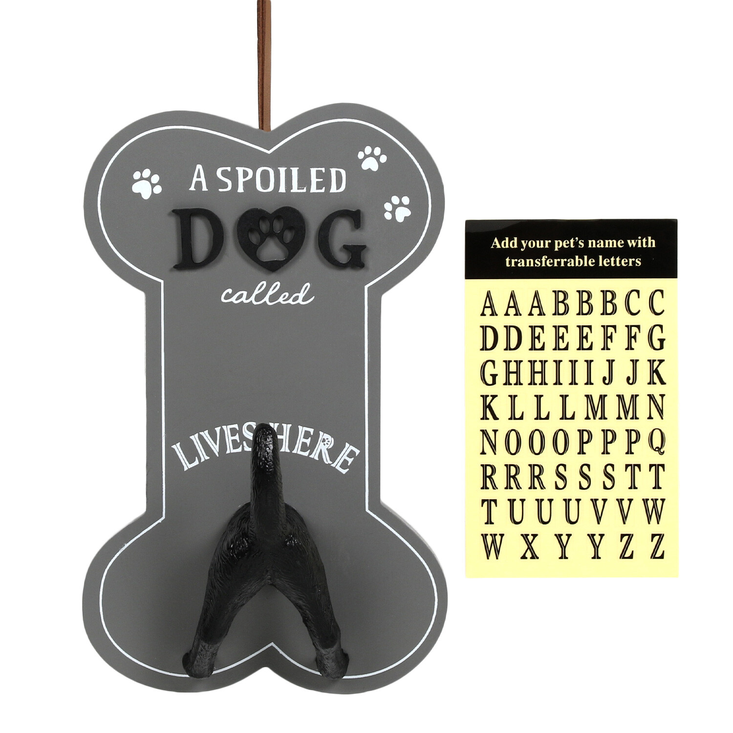 Single Personalised Dog Plaque 21 x 12.5cm in Assorted styles Image 1