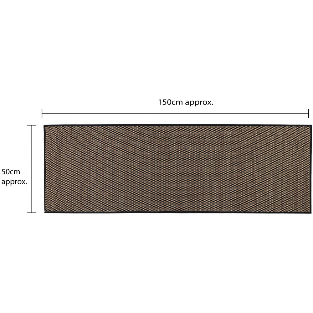 JVL Antarra Black and Brown Rubber Backed Door Mat and Runner Set Image 9