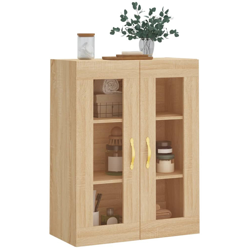 vidaXL 2 Door 3 Shelf Sonoma Oak Wall Mounted Cabinet Image 4