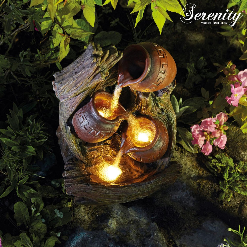 Serenity Tipping Pots LED Water Feature Image 5
