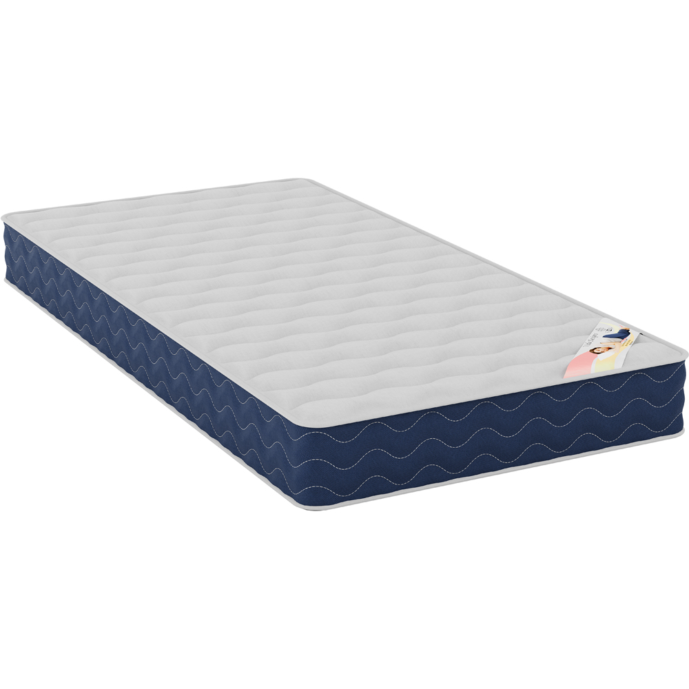 VIDA DESIGNS Vellaro Single Beige Linen Fabric Ottoman Bed with Headboard and Mattress Image 3