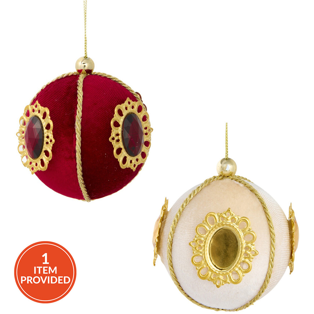 Beaded Velvet Bauble Image 1