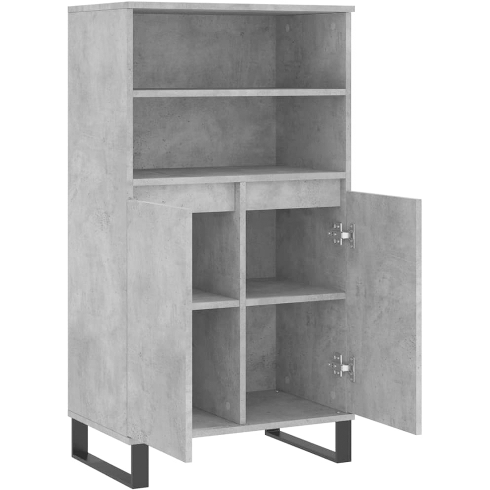 vidaXL 2 Door 2 Shelf Concrete Grey Highboard Image 5